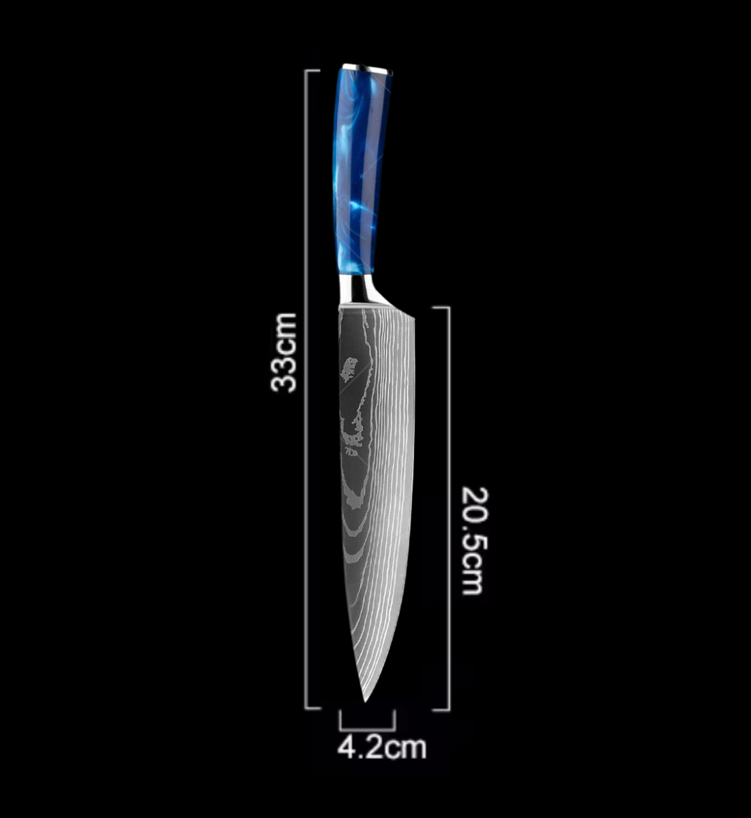 Couteau de Chef Japonais - Collection Hattori - Bleu Topaze